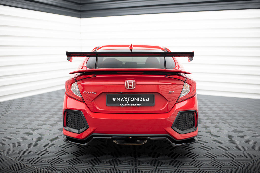 Alerón de carbono con soportes cuello de cisne para Honda Civic SI Mk10