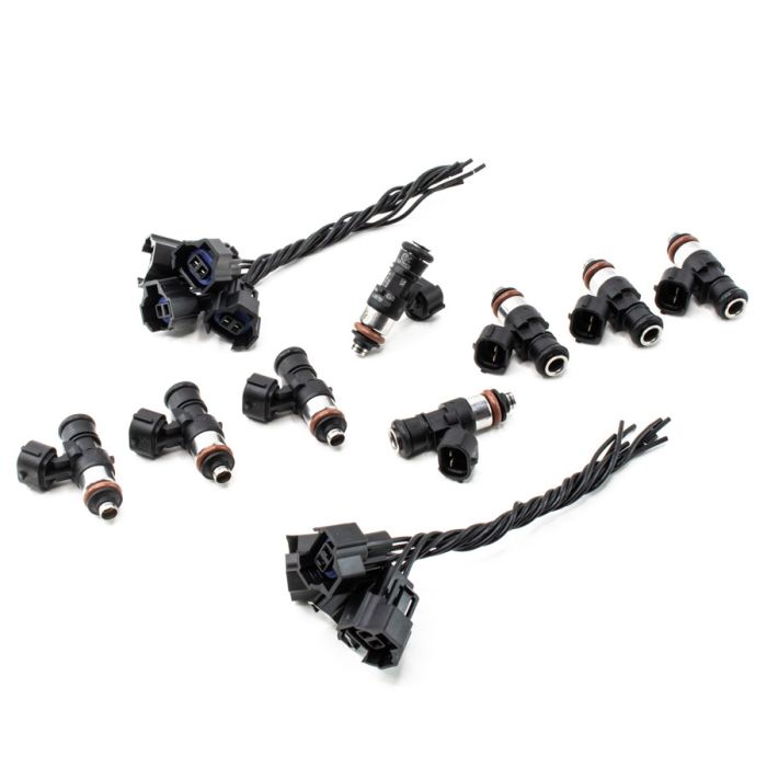 Juego de inyectores Deatschwerks EV14 de 2200 cc para Chevrolet Silverado 1500 y GMC Sierra 1500 (2000-2013) con motor de gasolina V8 de 4.8 L/5.3 L/6.0 L/6.2 L (excepto combustible flexible).