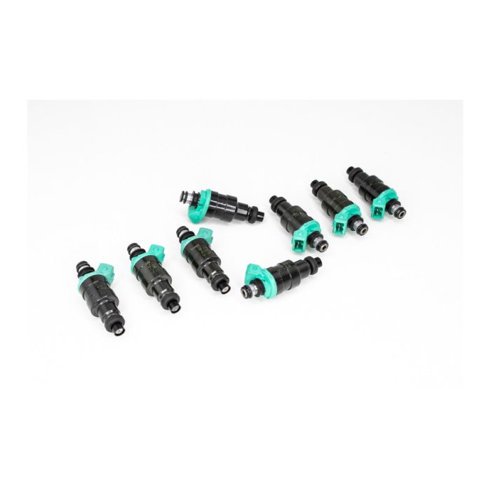 Set of 8 DeatschWerks 350 cc/min Low Impedance Universal Fuel Injectors.