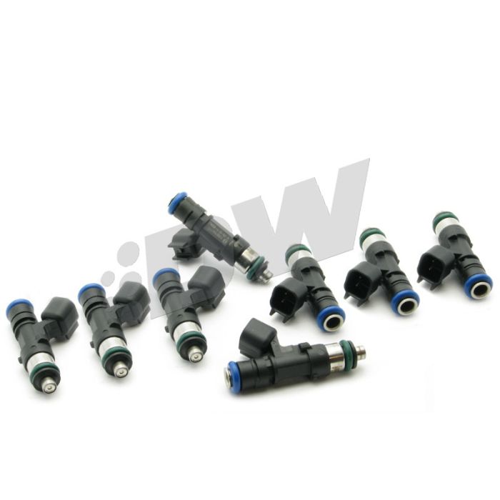 Juego de inyectores Deatschwerks de 60 lb para Challenger RT/SRT8 Hemi 5.7/6.1/6.4 (2008-2015), Charger RT/SRT8 Hemi 5.7/6.1/6.4 (2006-2015), RAM (1500/2500) (2003-2015), Hemi 5.7/6.1, Mustang GT500 (2007-2014) y EV14 Universal.