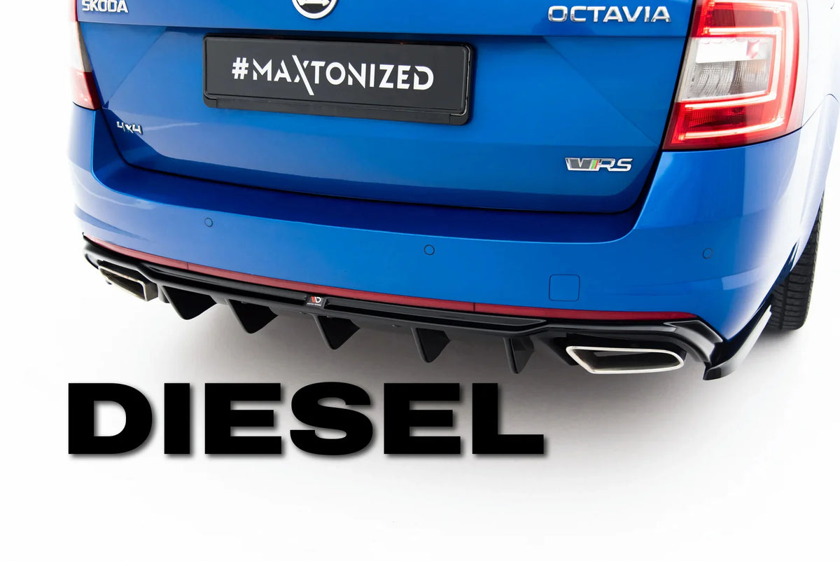 Difusor trasero V.2 para Skoda Octavia RS Mk3 / Mk3 Facelift Hatchback / Estate