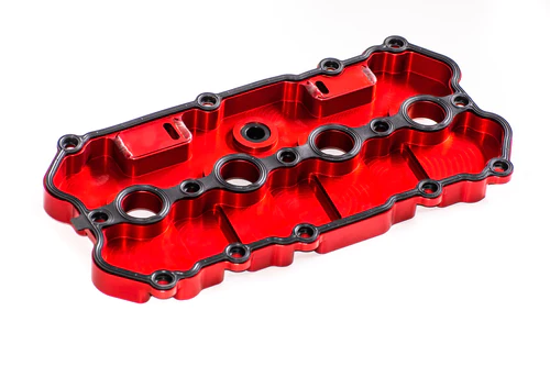 Tapa de balancines RTMG Performance para motores EA113 2.0 TFSI roja con junta