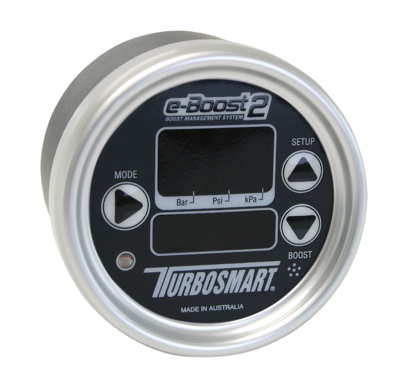 EBC Turbosmart e-Boost2 60PSI 66 mm, esfera negra/bisel plateado