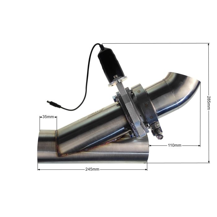 76mm electronic exhaust cutout with remote control