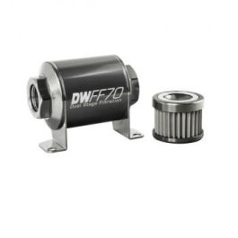 Filtro de combustible en línea con carcasa, kit de acero inoxidable, 100 micras, AN10, 70 mm, universal, DW-8-03-070-100K
