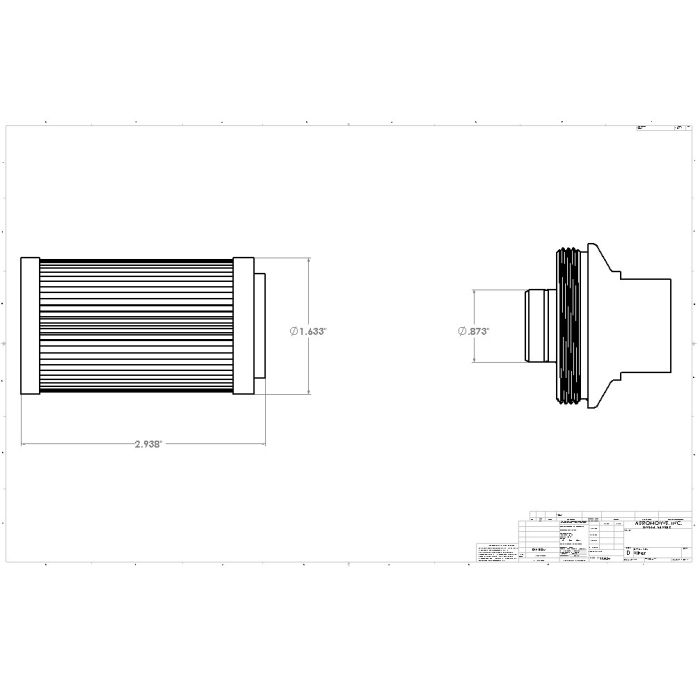 Aeromotive 12304 100-micron ORB-10 Fuel Filter