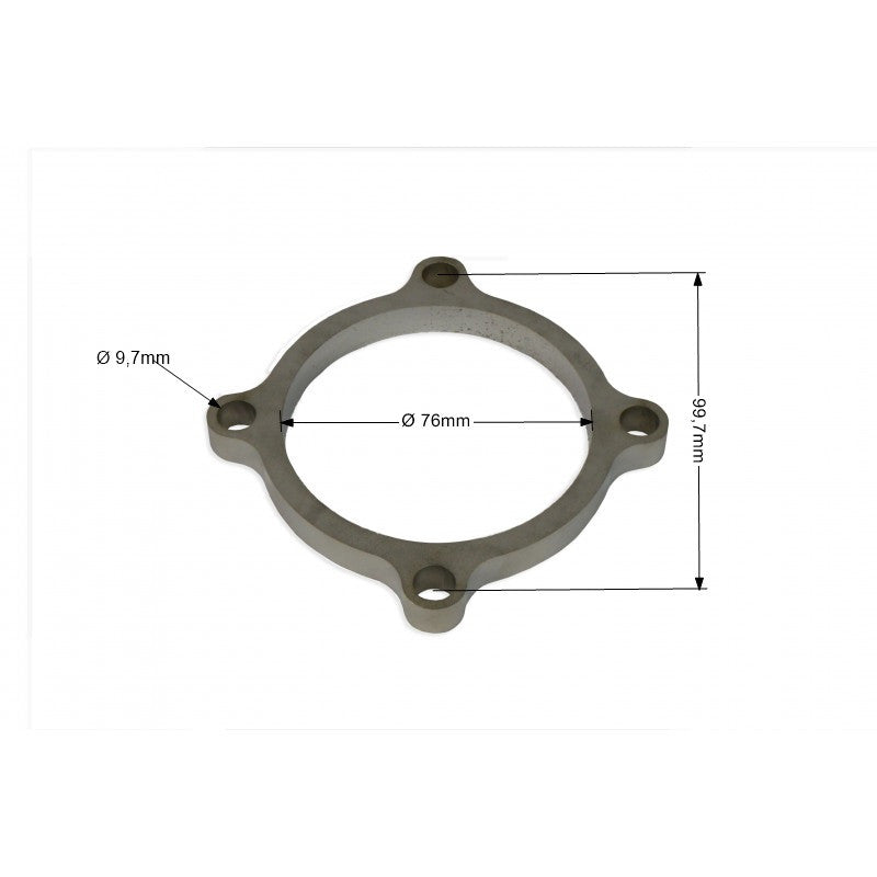 Brida de escape downpipe turbo Garrett 4 tornillos de acero inoxidable SS304