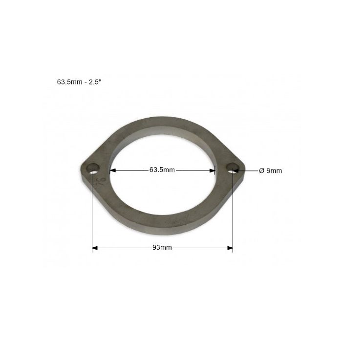 2.5" – 63.5mm SS304 Stainless Steel 2 Bolt Exhaust Flange