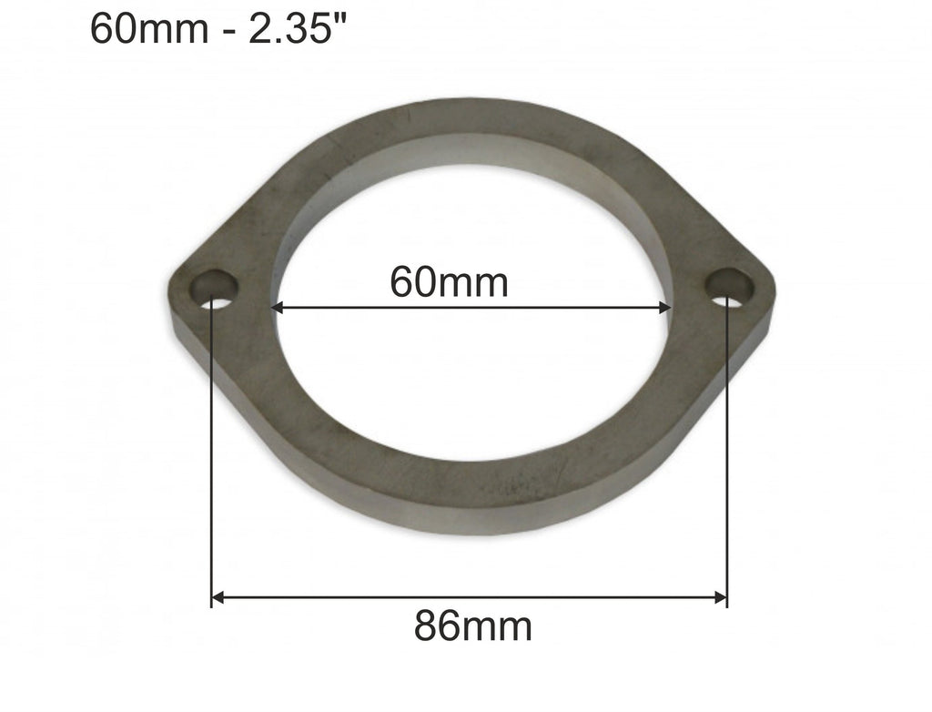 Brida de escape acero inoxidable SS304 60 mm 2 tornillos