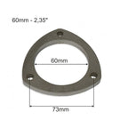 60mm 3-Bolt SS304 Stainless Steel Exhaust Flange.