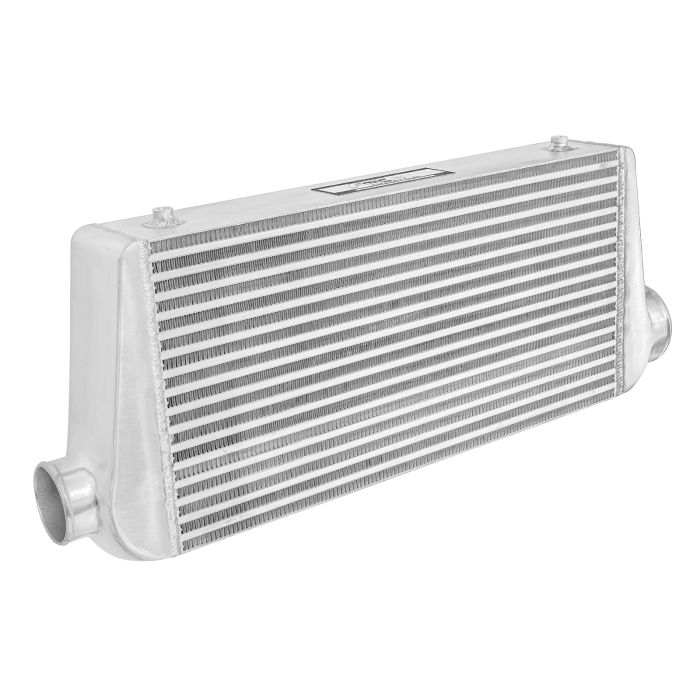 Intercooler de 600x300x100 mm. Diámetro de salida: 100 mm. Color: FMIC.EU