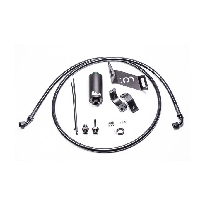 Soporte de combustible para BMW E90 E92 E93 con filtro de acero inoxidable Radium Engineering