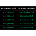 Sensor de nivel de combustible 0-90 ohm, 8.0in con cubierta protectora Radium Engineering