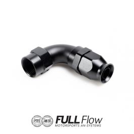 Conector de extremo de manguera de PTFE de flujo completo Nuke Performance de 90 grados AN12