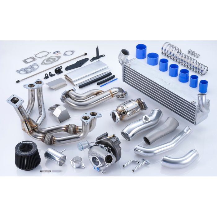 GReddy T620Z Turbocharger Kit for Toyota GR86 and Subaru BRZ, compatible with ZN8 and ZD8, with sport catalytic converter.
