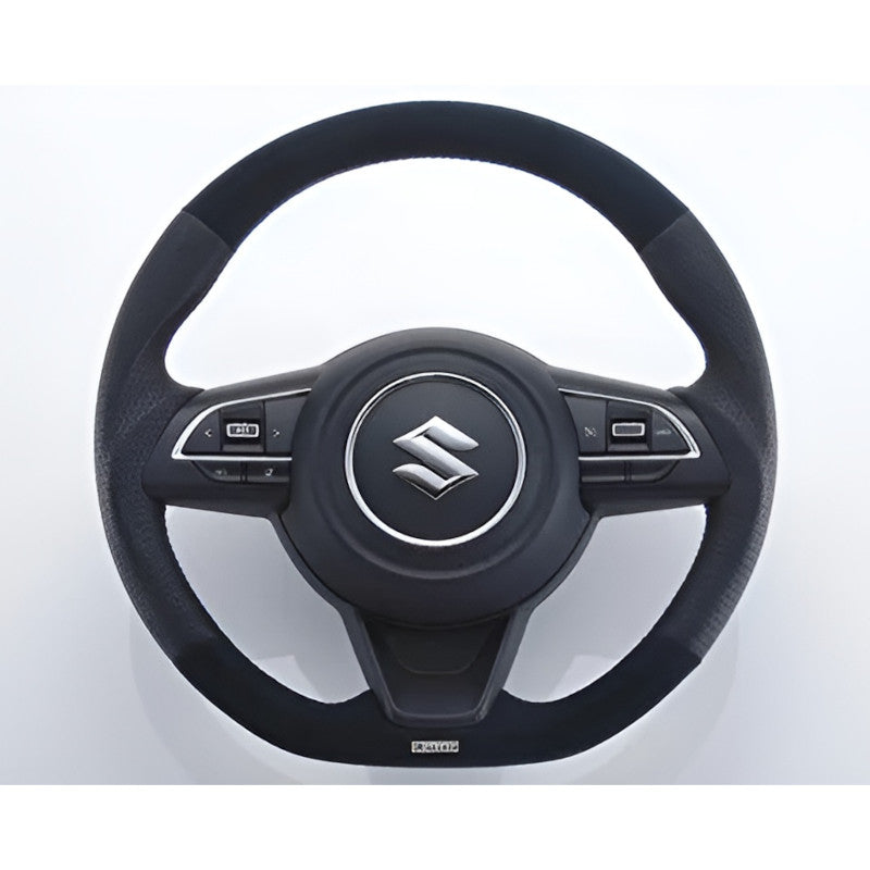 Volante GReddy de cuero con costuras rojas para Suzuki Swift Sport ZC33S