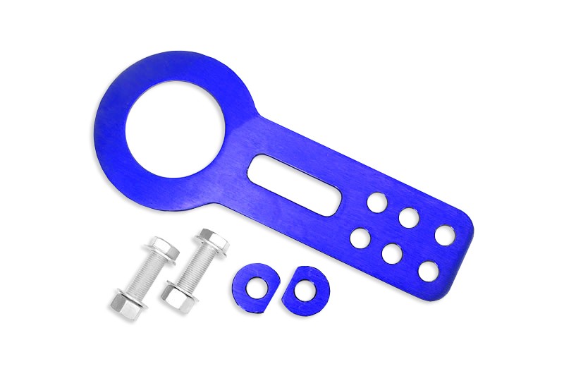 Gancho de remolque recto azul