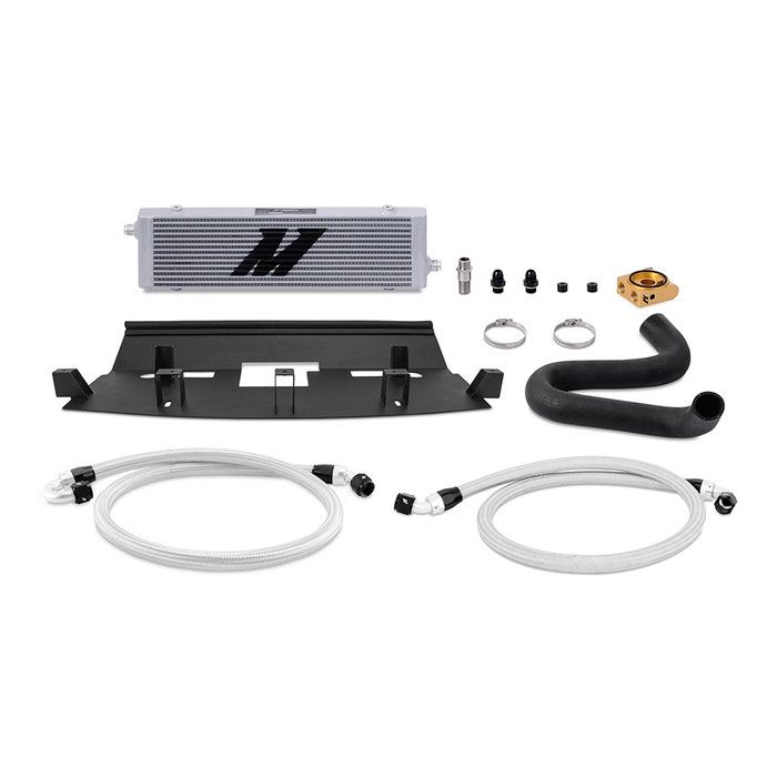 Mishimoto MMOC-MUS8-18TRHD Thermostatic Oil Cooler Kit for Ford Mustang GT RHD 18+ Silver