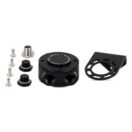 Mishimoto MMOC-RFH-34BK Remote Oil Filter Head 3/4"-16 Thread Black