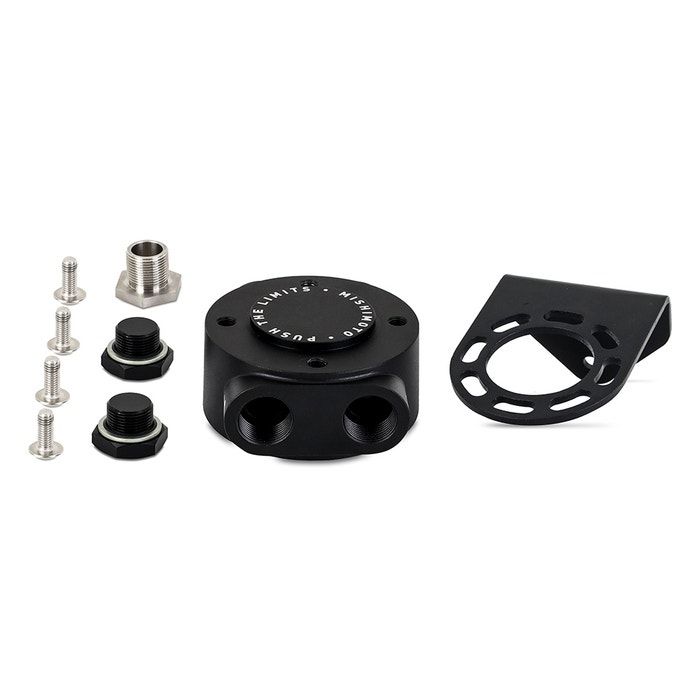 Mishimoto MMOC-RFH-M20BK Remote Oil Filter Head M20x1.5 Thread Black
