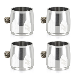 Acabadores hexagonales de aluminio AN6 Mishimoto MMHXF-06-4-SL, color plata