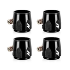 Mishimoto MMHXF-04-4-BK AN4 Aluminum Hex Finishers, Black
