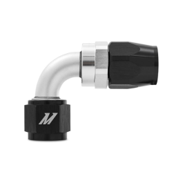 Conector de aluminio AN12 de 90 grados Mishimoto MMFT-SW-12-90, color negro.