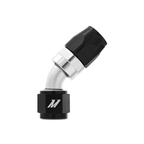 Conector AN12 de aluminio de 45 grados Mishimoto MMFT-SW-12-45, color negro.