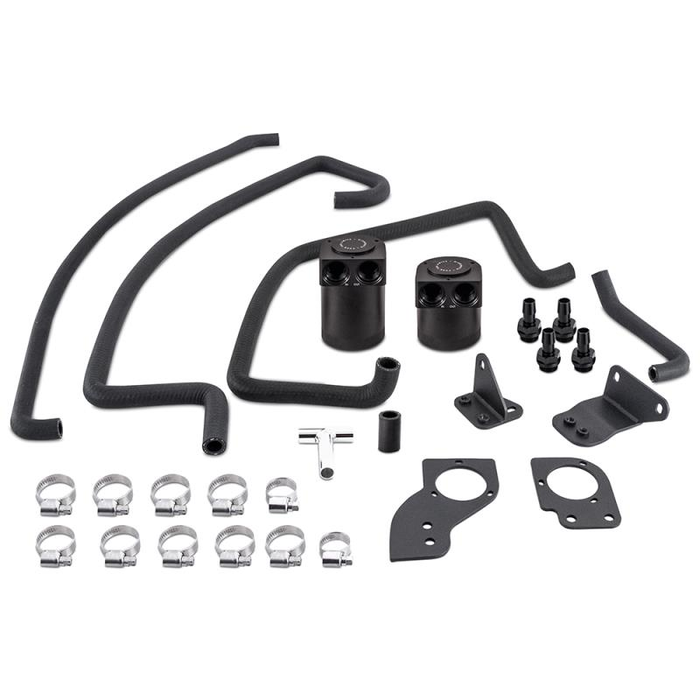 Mishimoto MMBCC-350Z-07PBE Baffled Oil Catch Can Kit for Nissan 350Z, PCV Side, 07-09 Nissan 350Z