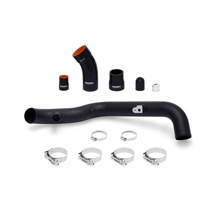 Mishimoto MMICP-FIST-14CWBK Cold-Side Intercooler Pipe Kit for Ford Fiesta ST 14-19, Wrinkle Black.