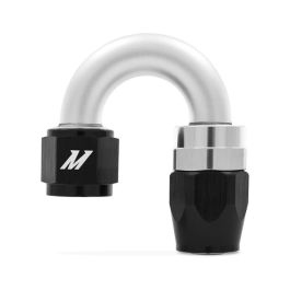 Conector de aluminio AN10 de 180 grados Mishimoto MMFT-SW-10-180, color negro.