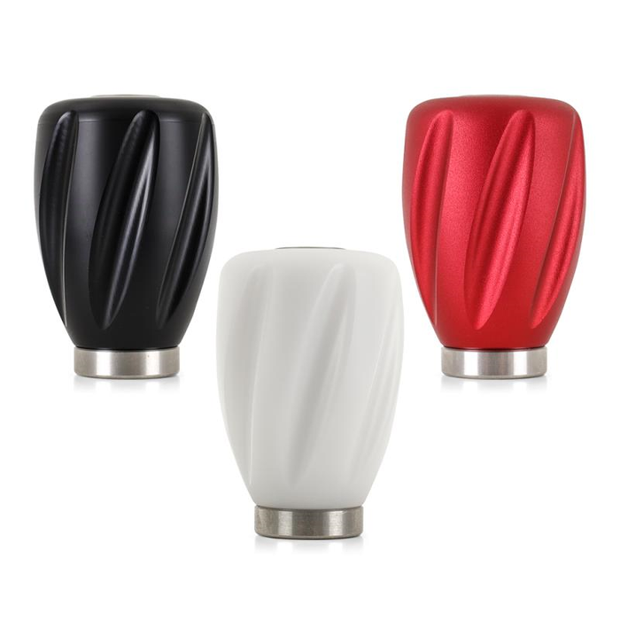 Mishimoto MMSK-TWST-RD Pomo de cambio Twist con núcleo de acero aluminio rojo