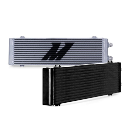 Mishimoto MMOC-DP-LBK Universal Dual Pass Bar & Plate Oil Cooler Large Black