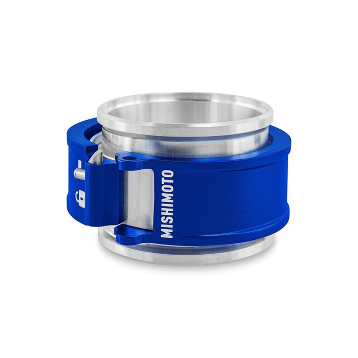 Mishimoto MMCLAMP-QD-25BL Conjunto de abrazadera de liberación rápida 2,5" azul