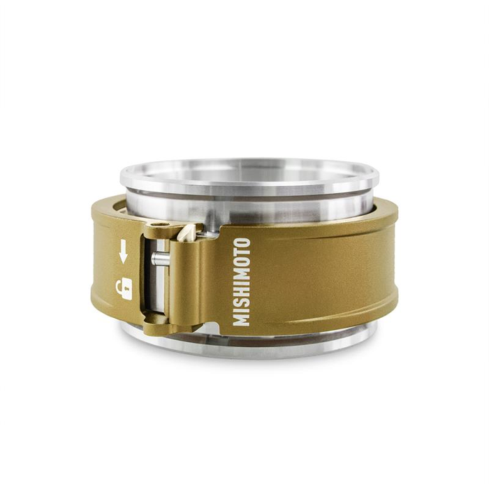 Mishimoto MMCLAMP-QD-30GD Conjunto de abrazadera de liberación rápida 3,0" dorado