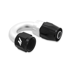 Conector de aluminio AN10 de 180 grados Mishimoto MMFT-SW-10-180, color negro.