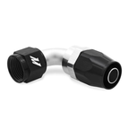 Mishimoto MMFT-SW-06P-90 -6AN 90-Degree PTFE Aluminum Hose Fitting, Black.
