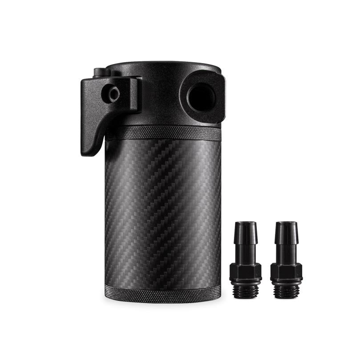 Mishimoto MMBCC-CF Oil Catch Can con deflectores de fibra de carbono