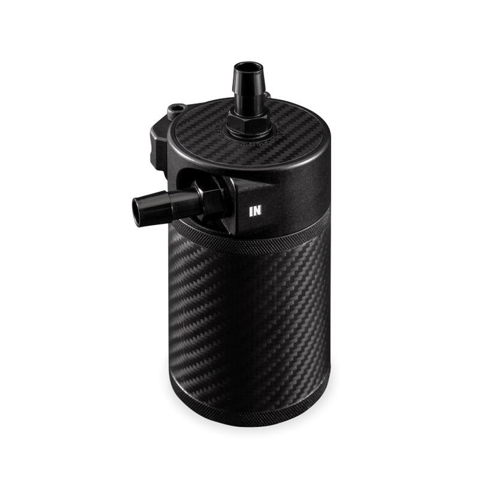Mishimoto MMBCC-CF Oil Catch Can con deflectores de fibra de carbono
