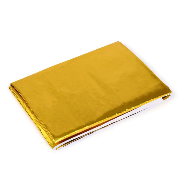 Mishimoto MMHP-GRB-1224 Barrera reflectante dorada con base adhesiva 12"x24"