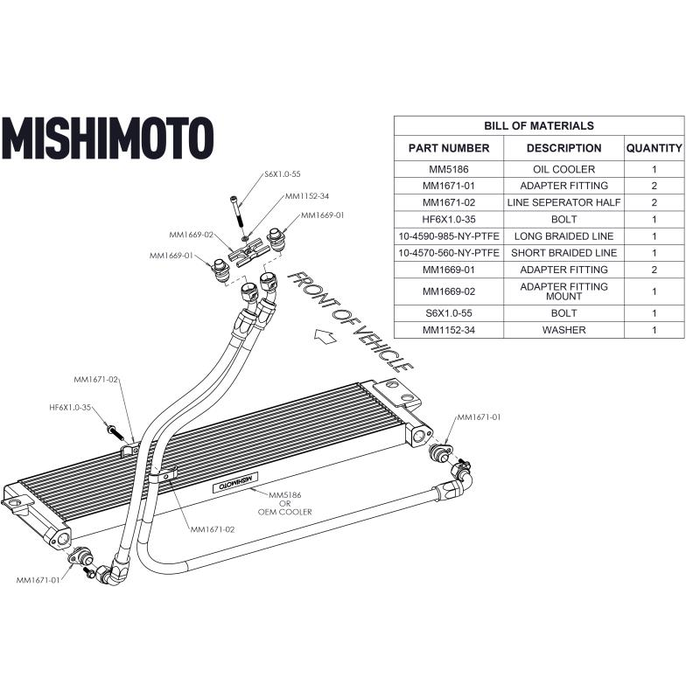 Mishimoto MMOC-F80-15K Oil Cooler Kit for BMW F80 M3/M4 15-20