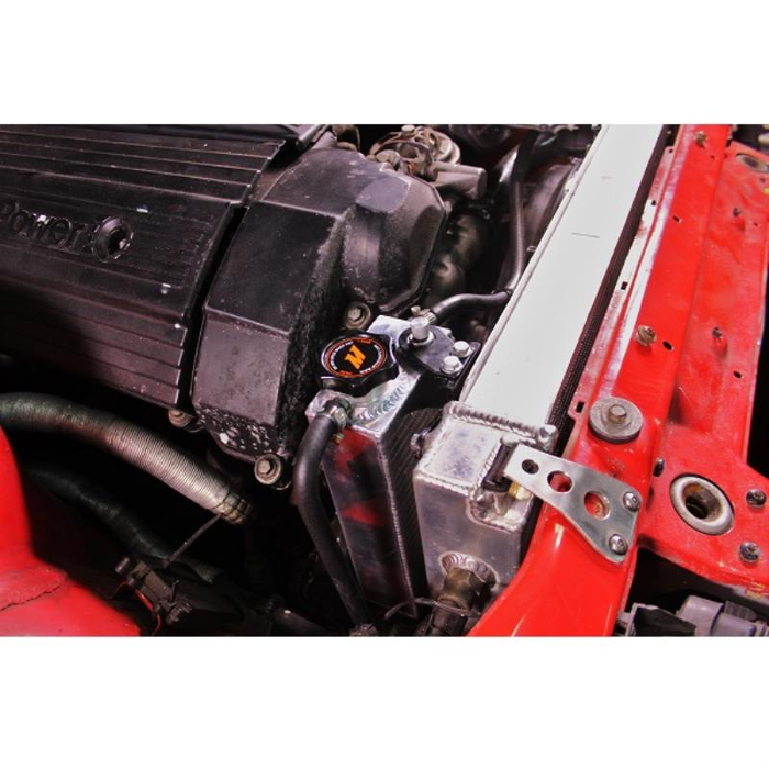 Mishimoto MMRT-E36-92EBK expansion tank for BMW 3 Series E36 92-99, wrinkle black.