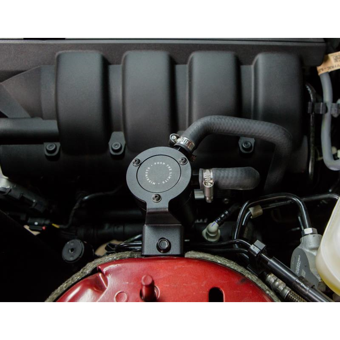 Mishimoto MMBCC-MUS4-15PBE Baffled Oil Catch Can for 15+ Ford Mustang EcoBoost