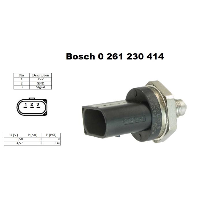 Pressure sensor with BOSCH Ecumaster connector