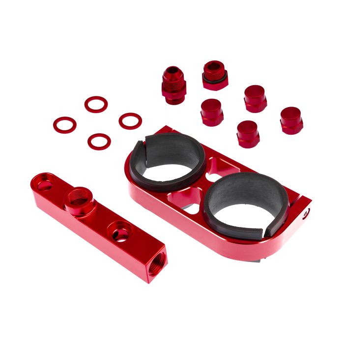 JRspec Double Bosch Pump Mounting Kit - Red