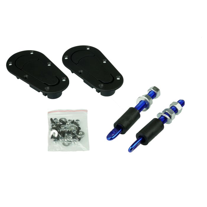 Sujetadores planos para capó JRspec - azules