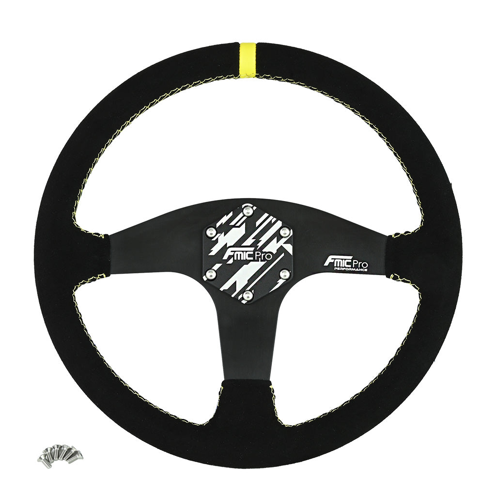 Volante deportivo FMIC.Pro Classic de ante 350 mm offset 33 mm amarillo