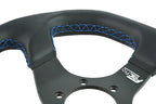 Volante deportivo FMIC.Pro D-Shape cuero 325 mm offset 42 mm azul