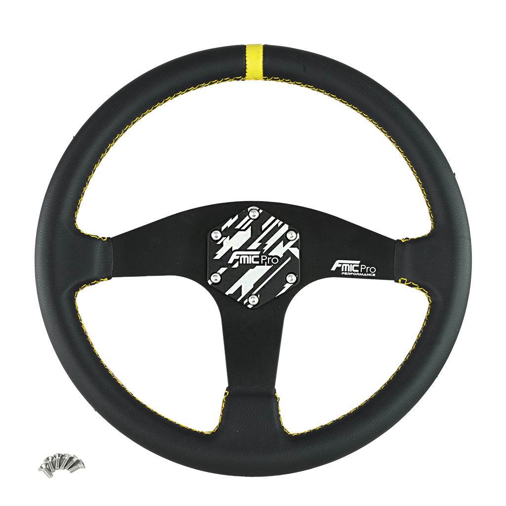 Volante deportivo FMIC.Pro Classic de cuero 350 mm offset 33 mm