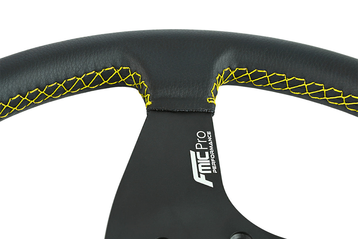 Volante deportivo FMIC.Pro Classic de cuero 350 mm offset 33 mm